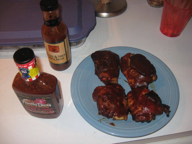 Texas Tamale Co. Sweet & Spicy BBQ Sauce and Famous Dave's Devil's Spit